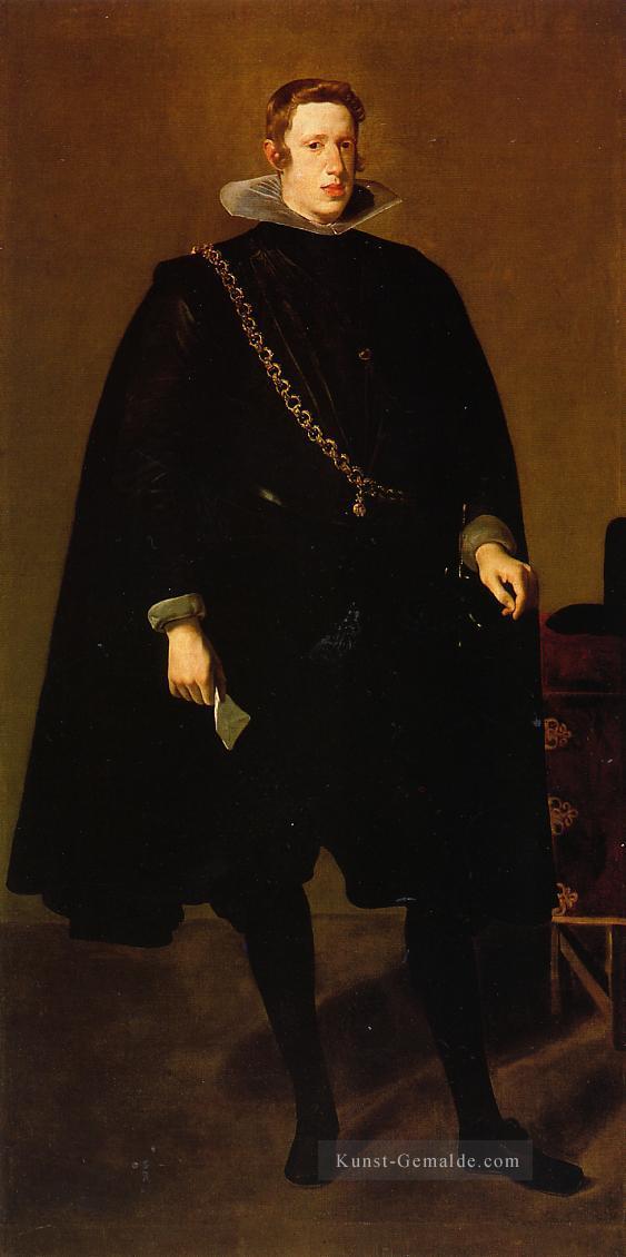 Philip IV Standing Porträt Diego Velázquez Ölgemälde